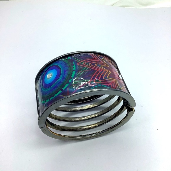 Desigual Multicolor Artistic Cuff Bracelet - Picture 2 of 4